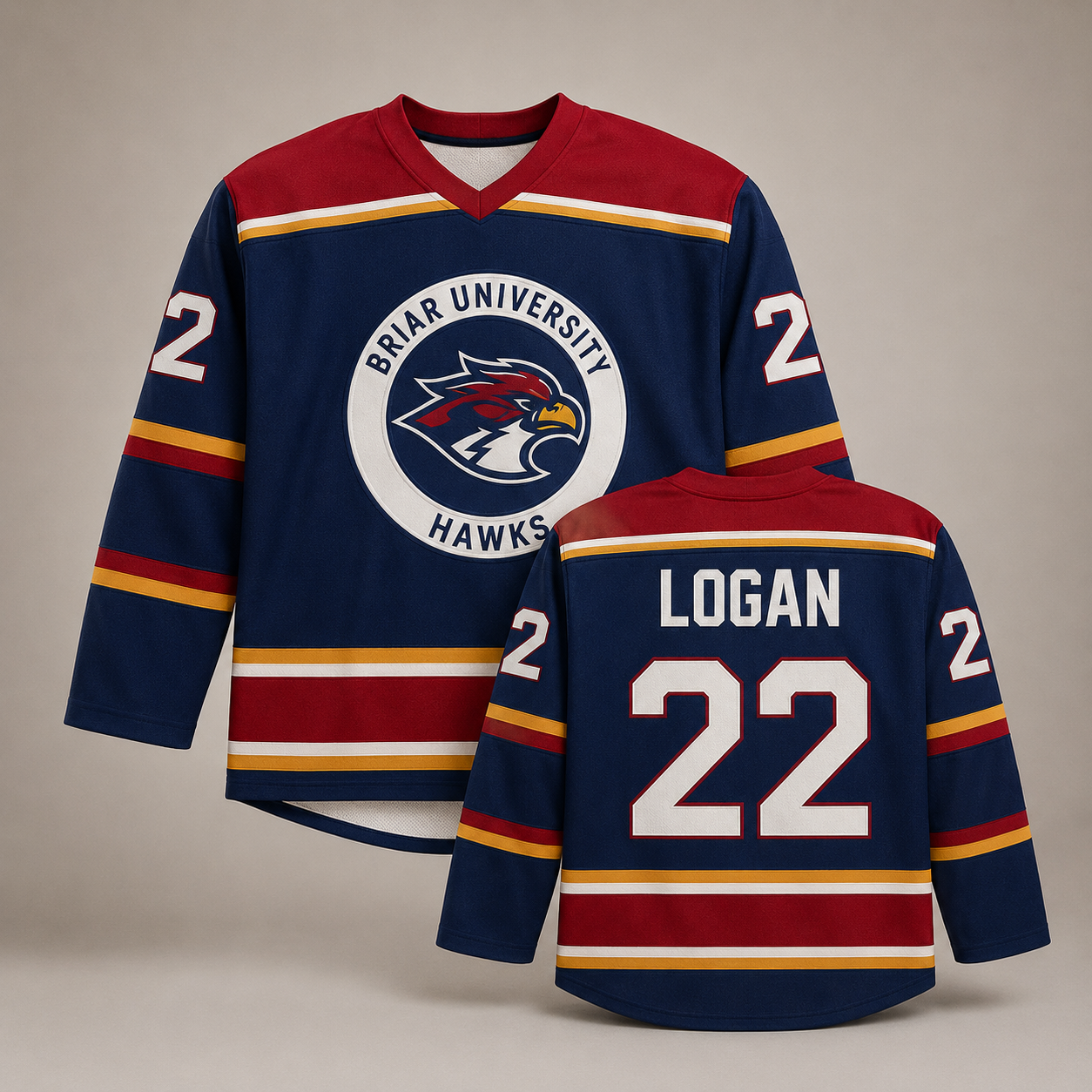Off Campus Blue Jersey - Briar University Hawks
