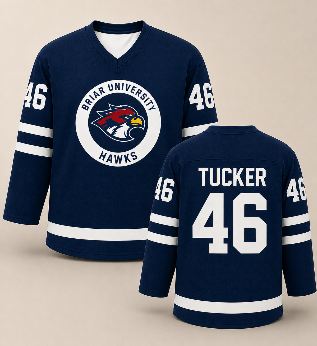 Off Campus Replica Blue Jersey - Briar University