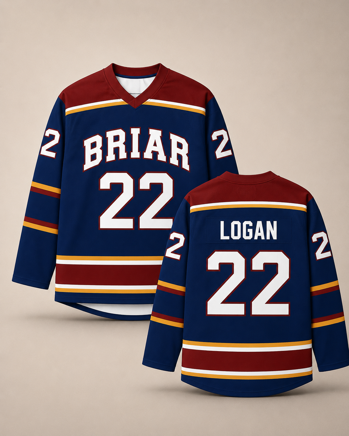 Off Campus Replica Blue Jersey - Briar University
