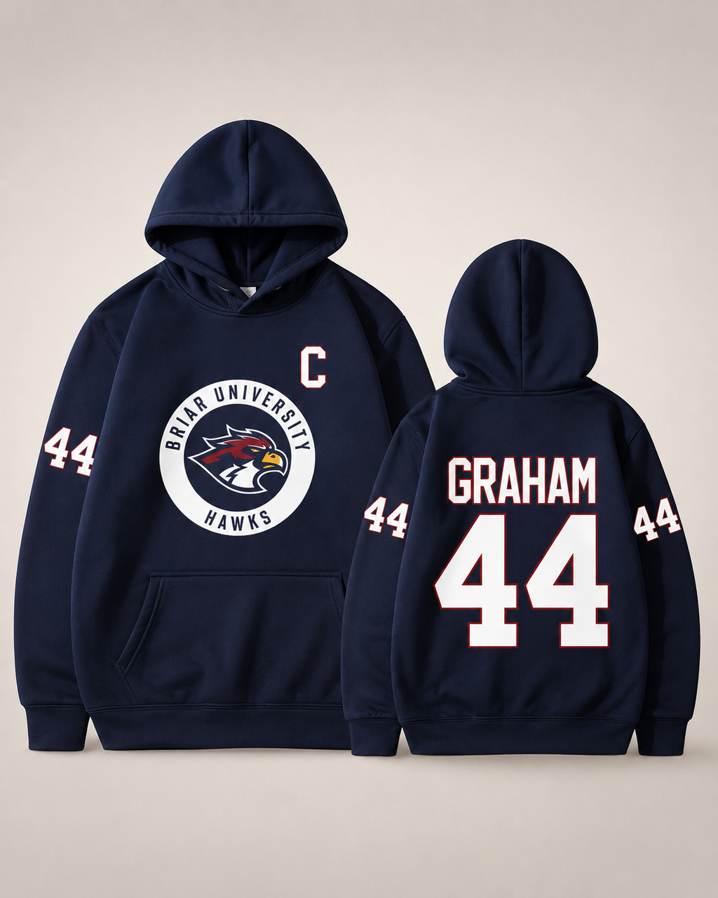 Graham 44 Off Campus TV Series Briar University Hockey Hoodies Men Women Clothing Casual Loose Long Sleeves Hooded Sweatshirts