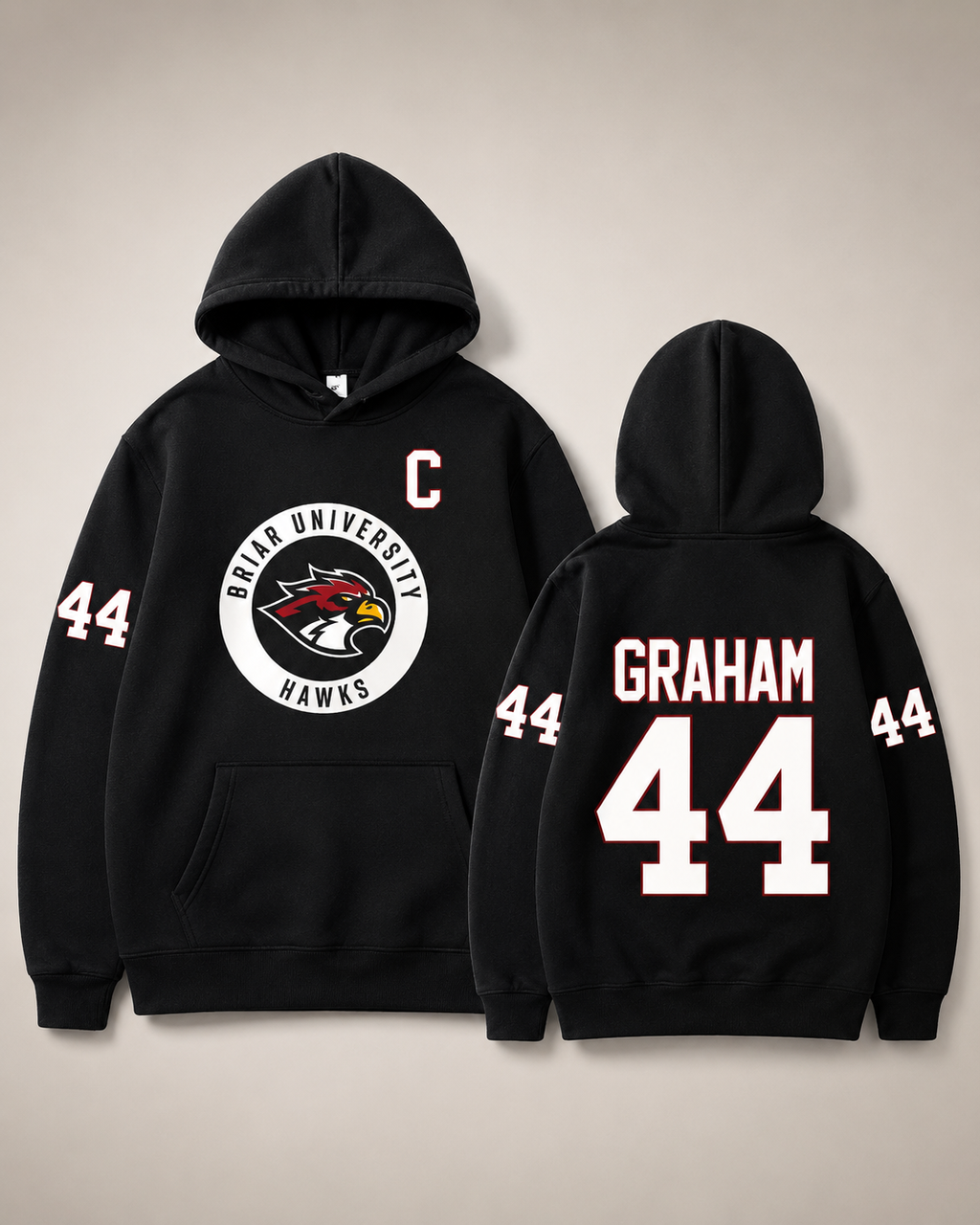 Graham 44 Off Campus TV Series Briar University Hockey Hoodies Men Women Clothing Casual Loose Long Sleeves Hooded Sweatshirts