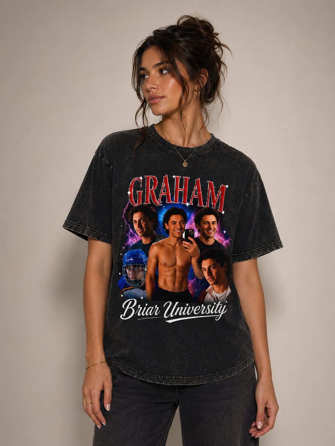 Vintage Washed Cotton T-Shirt – Off Campus Inspired