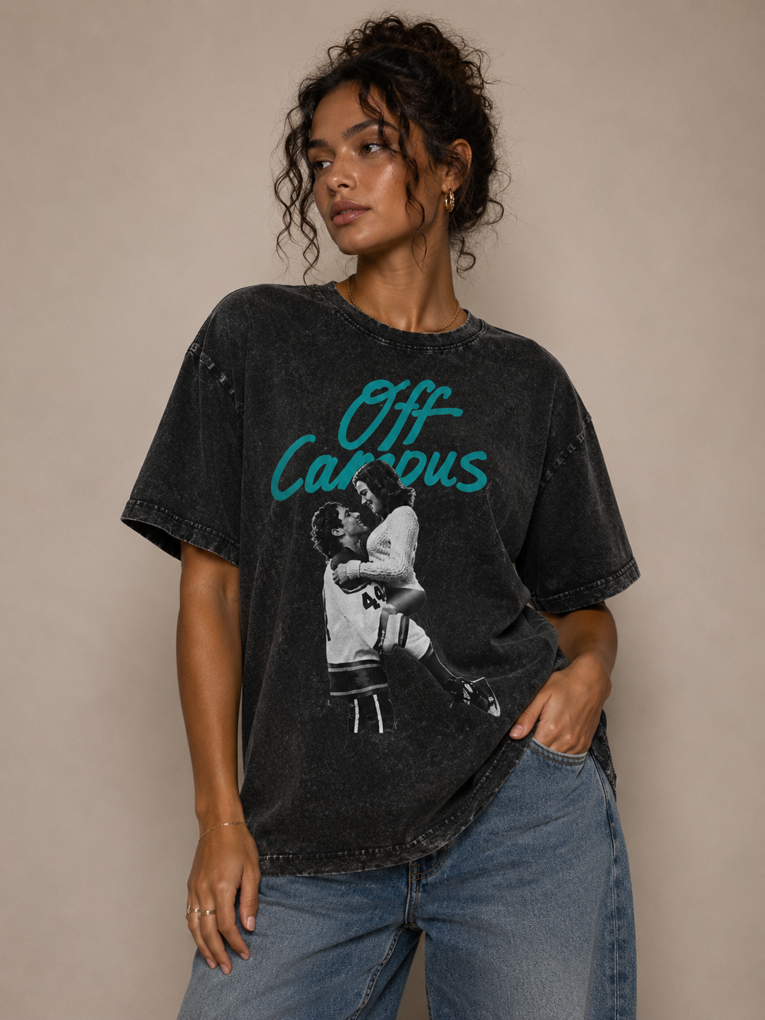 Vintage Washed Cotton T-Shirt – Off Campus Inspired