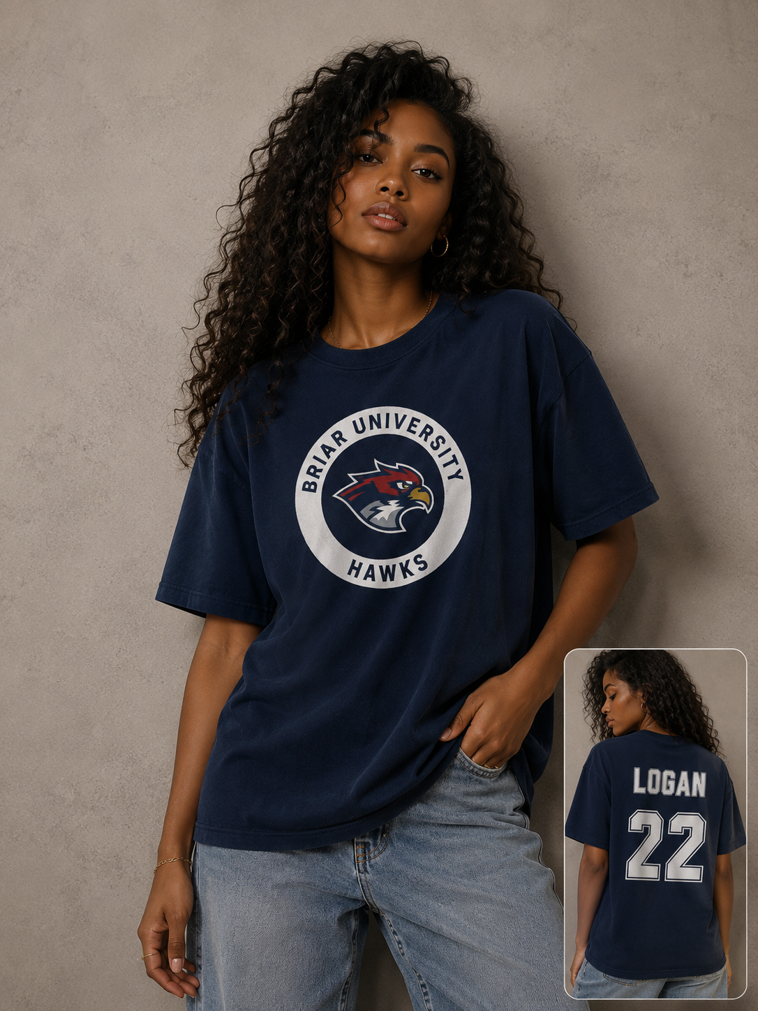 Briar University Hawks Graphic T-Shirt