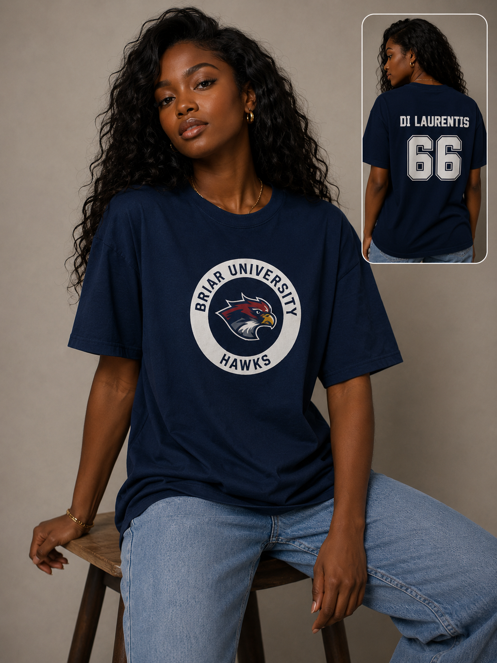 Briar University Hawks Graphic T-Shirt